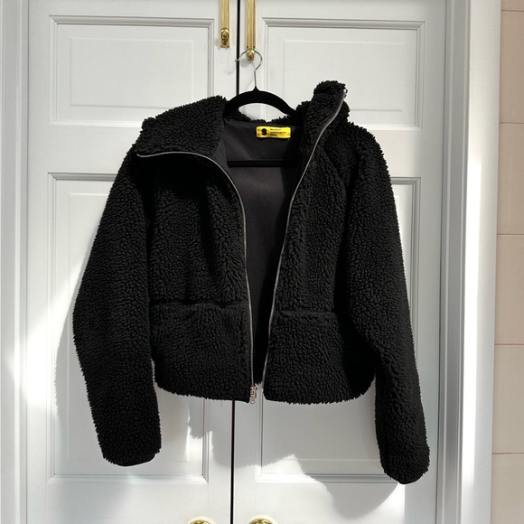 Yellow Label Co Black Zip Up Fleece Jacket - Picture 11 of 11